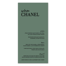 Load image into Gallery viewer, The Chanel Menu
