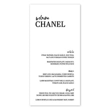 Load image into Gallery viewer, The Chanel Menu
