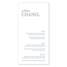 Load image into Gallery viewer, The Chanel Menu
