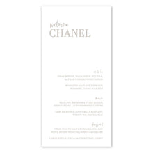 Load image into Gallery viewer, The Chanel Menu

